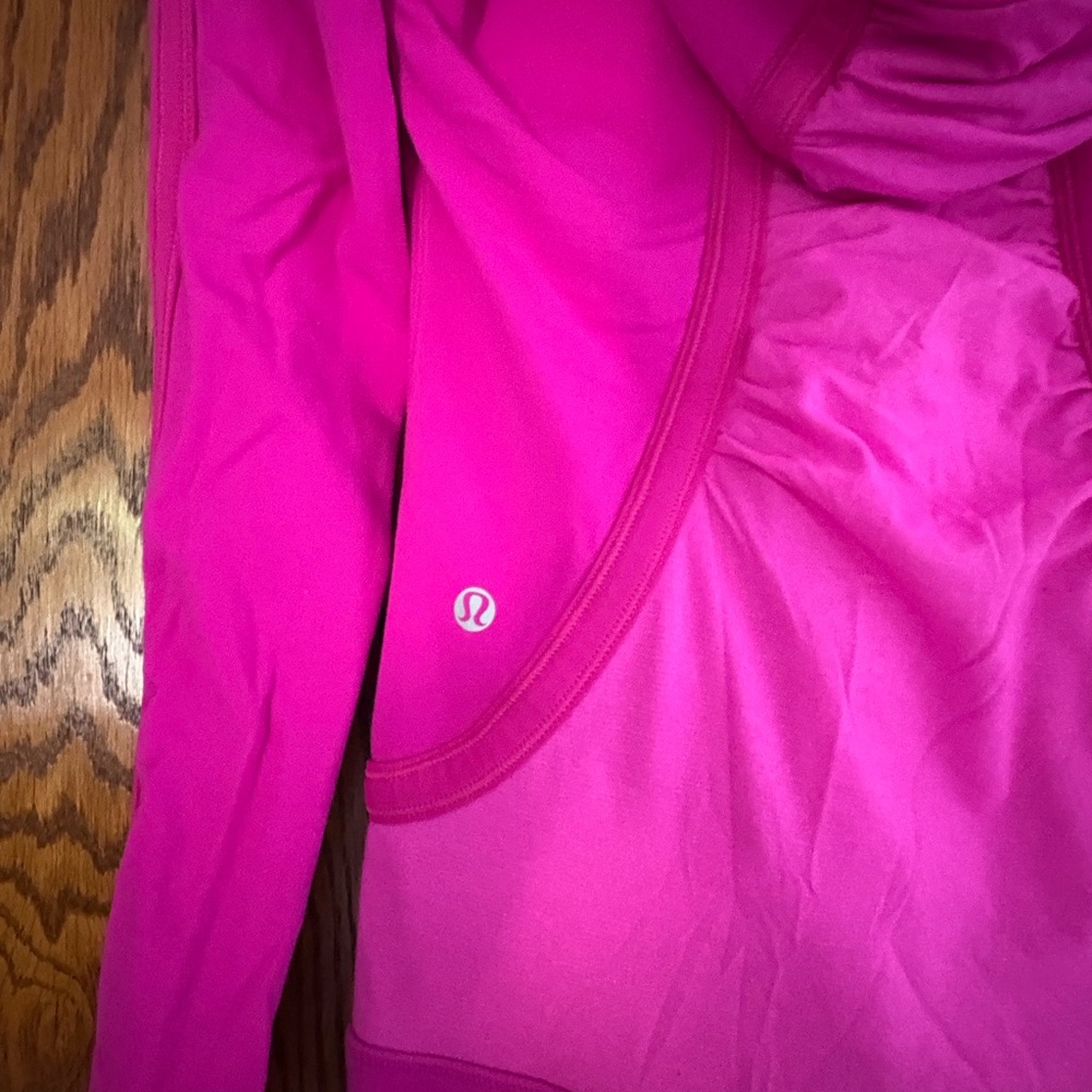 Lululemon Pure Balance Pink Ruched Hooded Jacket - Picture 4 of 6